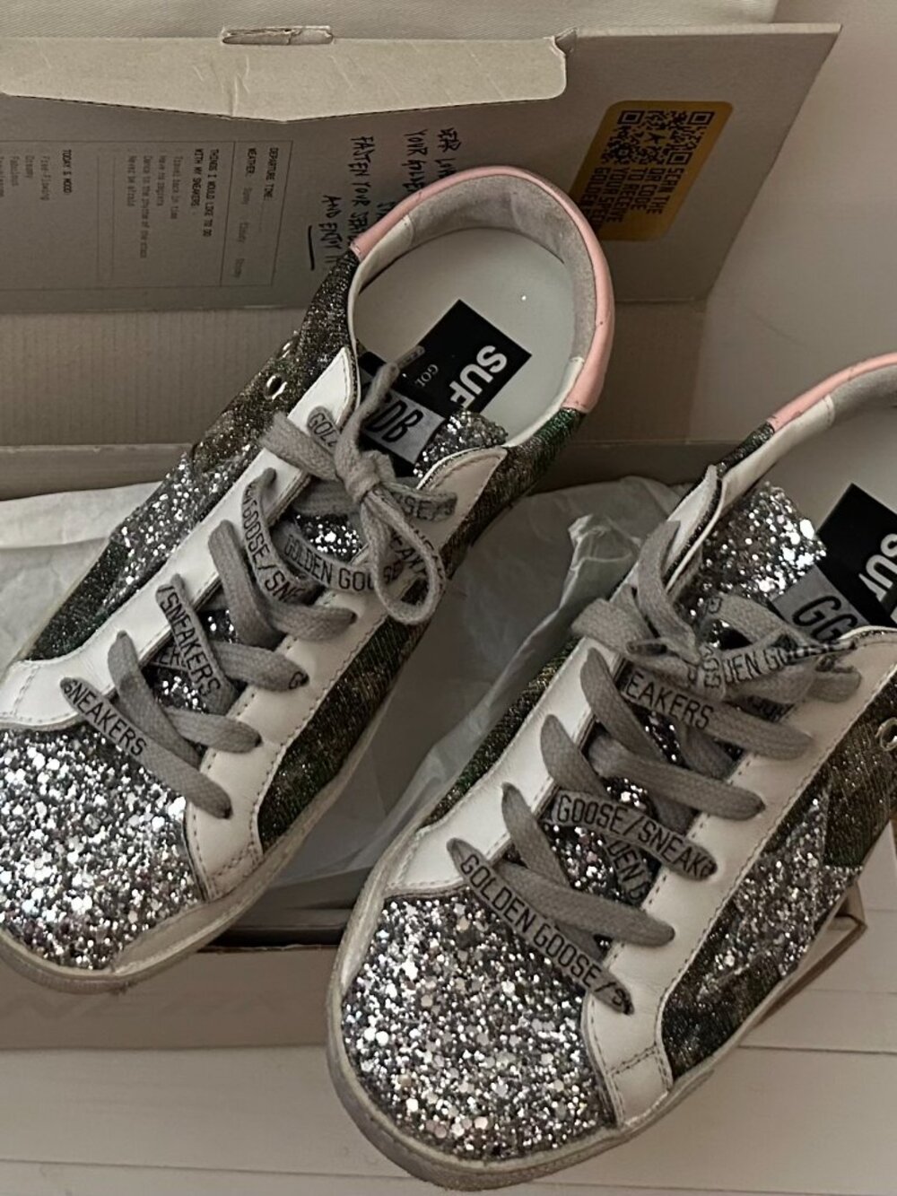 Golden Goose Super-Star Classic Sneakers | EU 36 (US 6) | Glitter Toe - Picture 4 of 9
